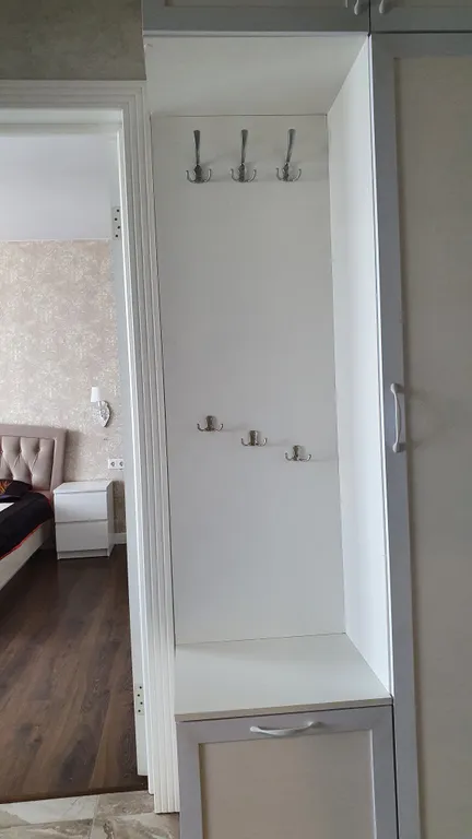 Апартаменты двухкомнатные на улице Экспериментальной, 46 м², Рассвет — спальня, фото 5