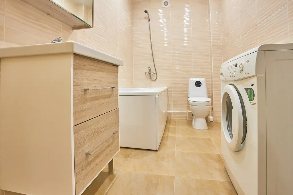 Квартира однокомнатная у метро Гагаринская, 44 м², Самара — ванная комната, фото 2