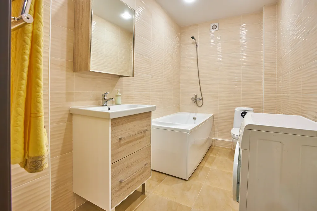 Квартира однокомнатная у метро Гагаринская, 44 м², Самара — ванная комната, фото 4