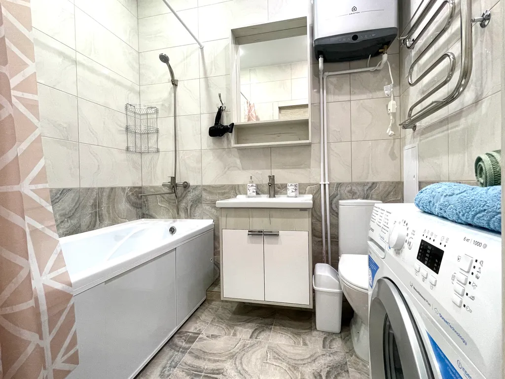 Студия однокомнатная на улице Парковой, 27 м², Анапа — ванная комната