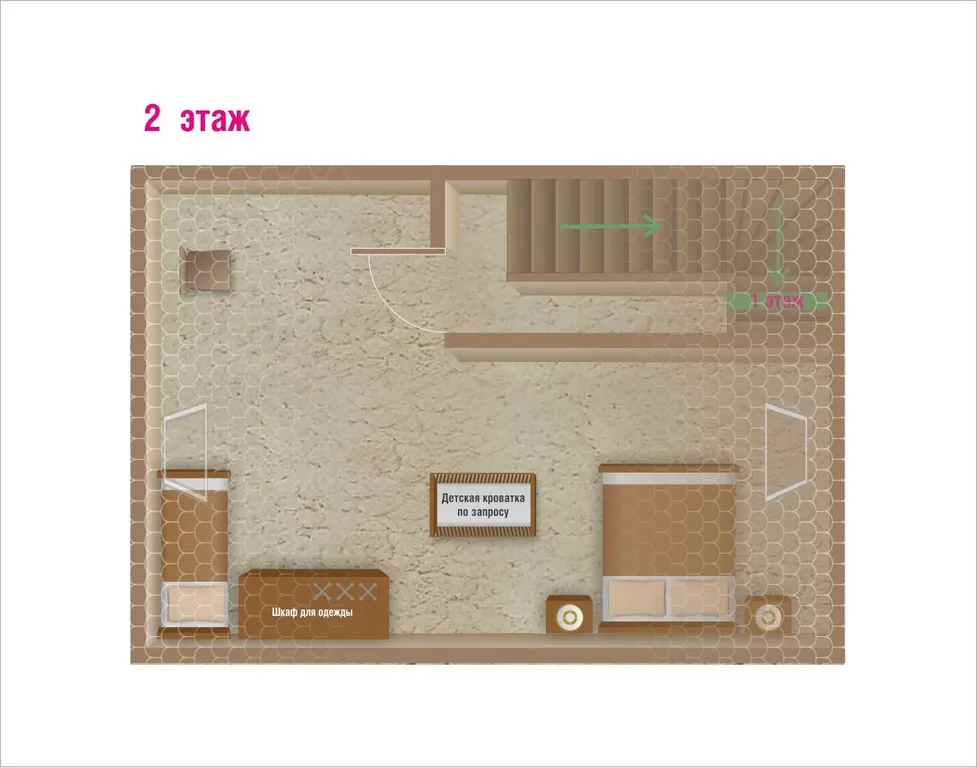 Дом коттедж с газовой плитой и с одной спальней