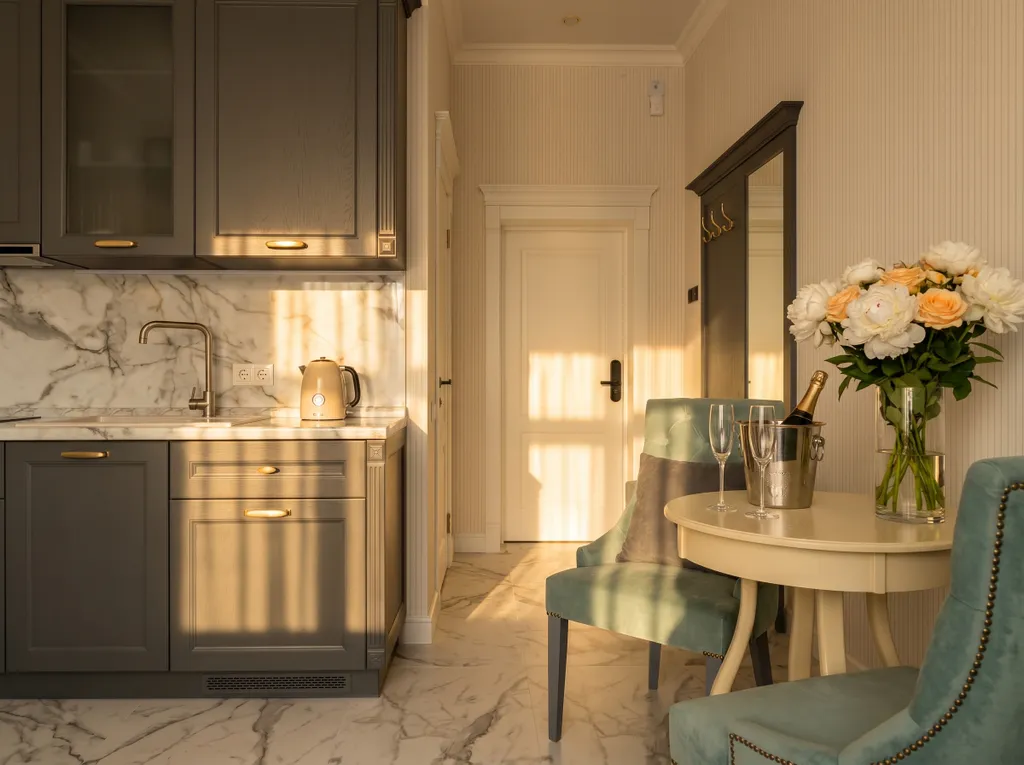 Двухместный номер с 1 кроватью люкс с балконом и кроватью — Wolf Apartments, фото 4 из 5