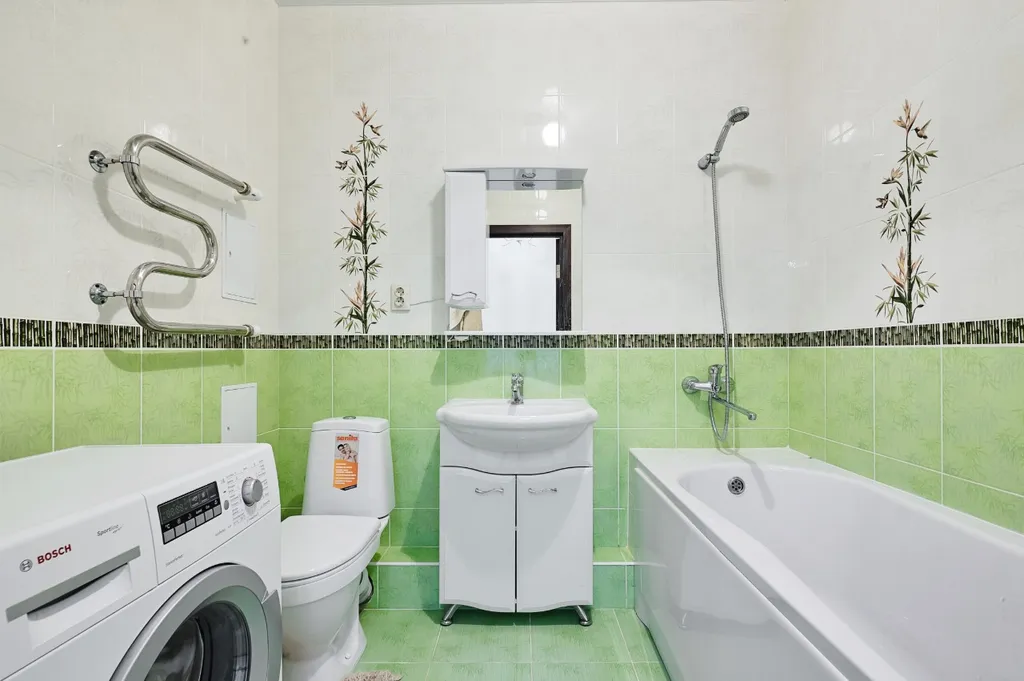 Квартира двухкомнатная в переулке Соборном, 78 м², Ростов-на-Дону — ванная комната
