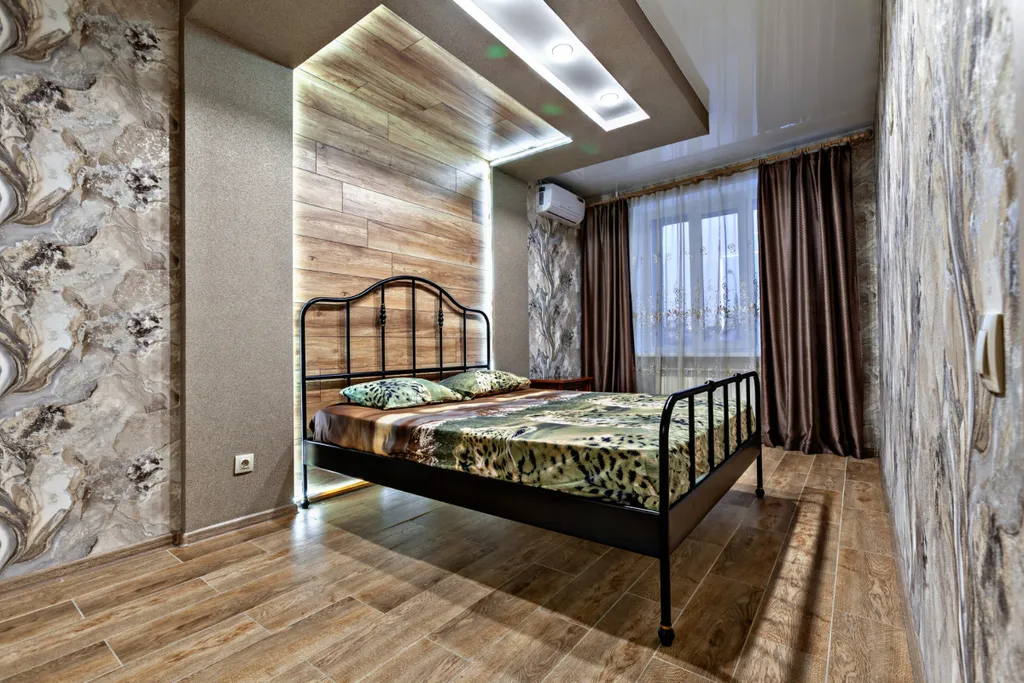 Квартира двухкомнатная в переулке Парковом, 72 м², Самара — спальня