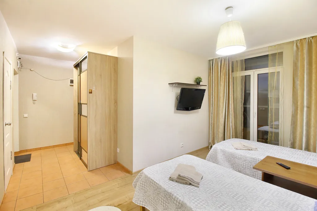 Студия однокомнатная на улице Энтузиастове, 25 м², Петрозаводск — спальня, фото 5