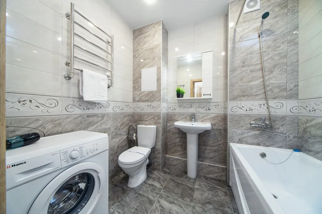 Квартира однокомнатная в Октябрьском, 50 м², Самара — ванная комната