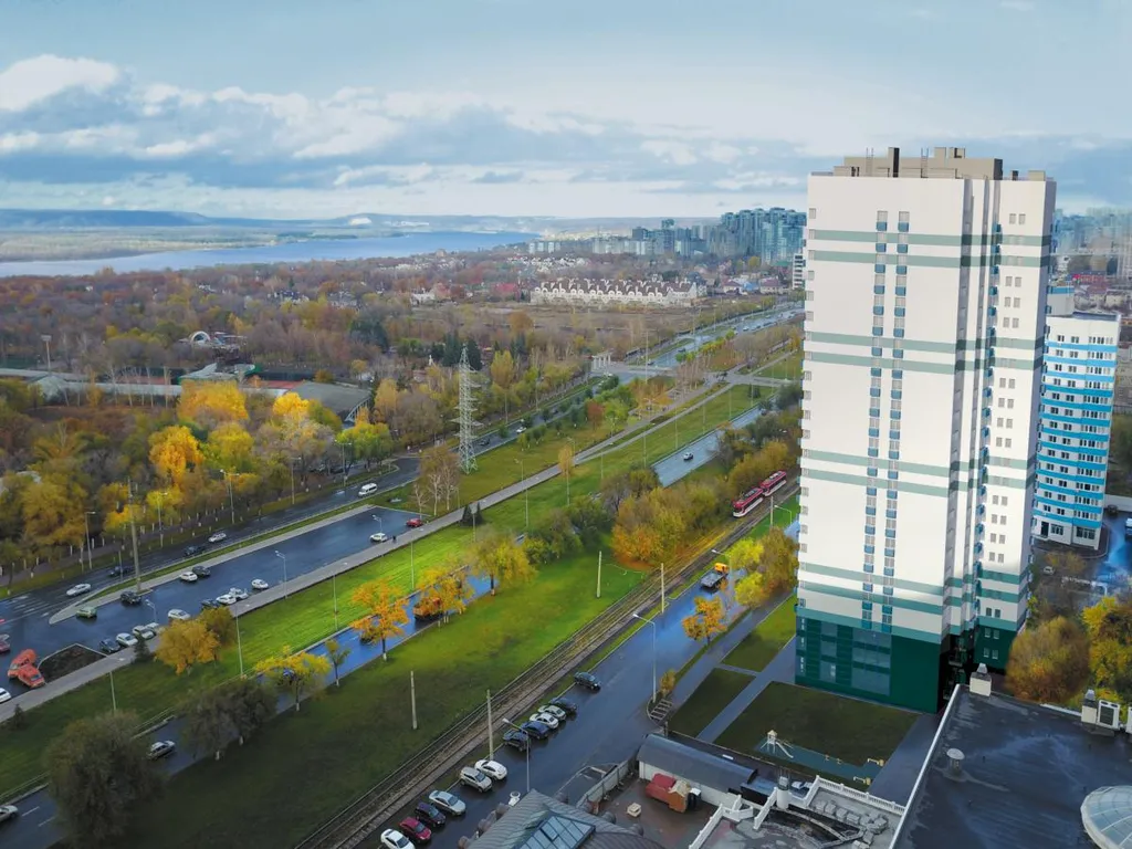 Квартира однокомнатная в Октябрьском, 44 м², Самара — вид из окна, фото 9