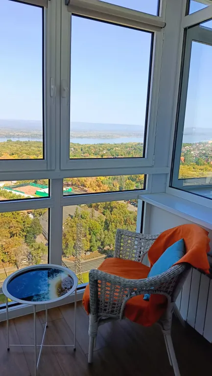 Квартира однокомнатная в Октябрьском, 44 м², Самара — вид из окна, фото 12