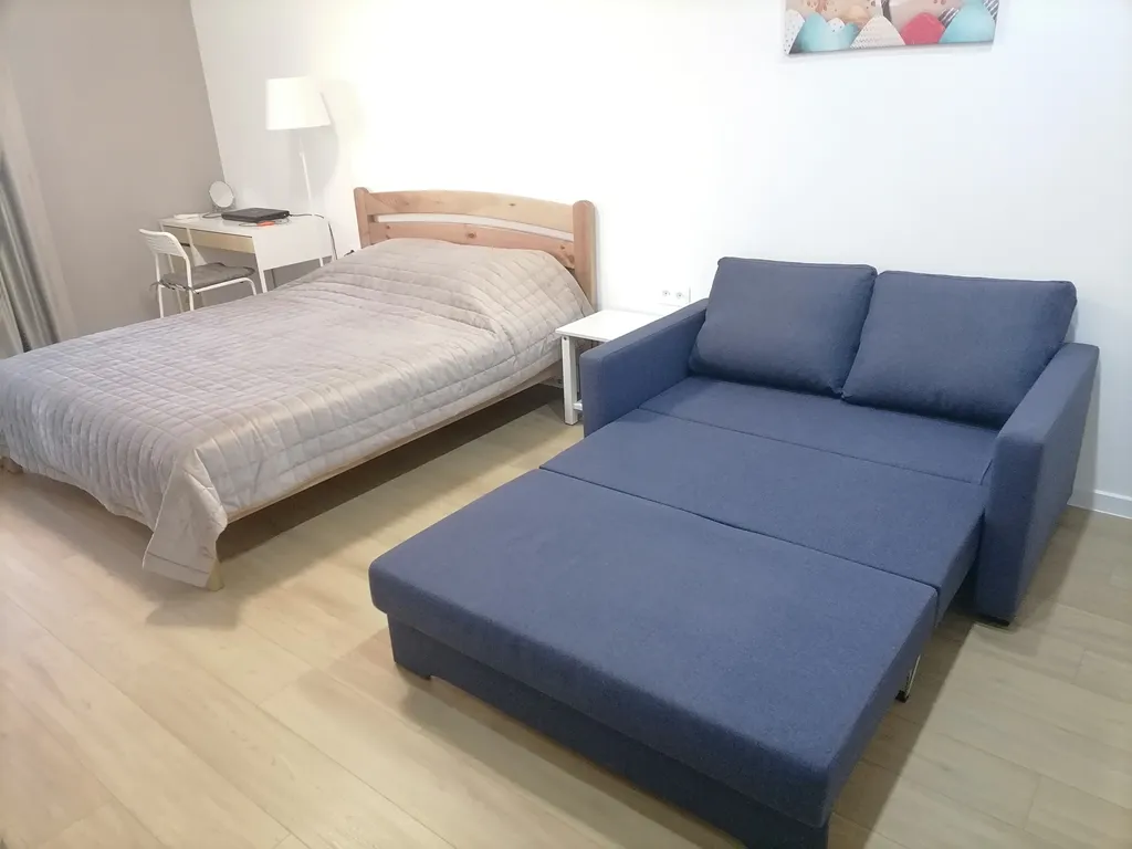 Квартира однокомнатная в Октябрьском, 44 м², Самара — спальня, фото 4