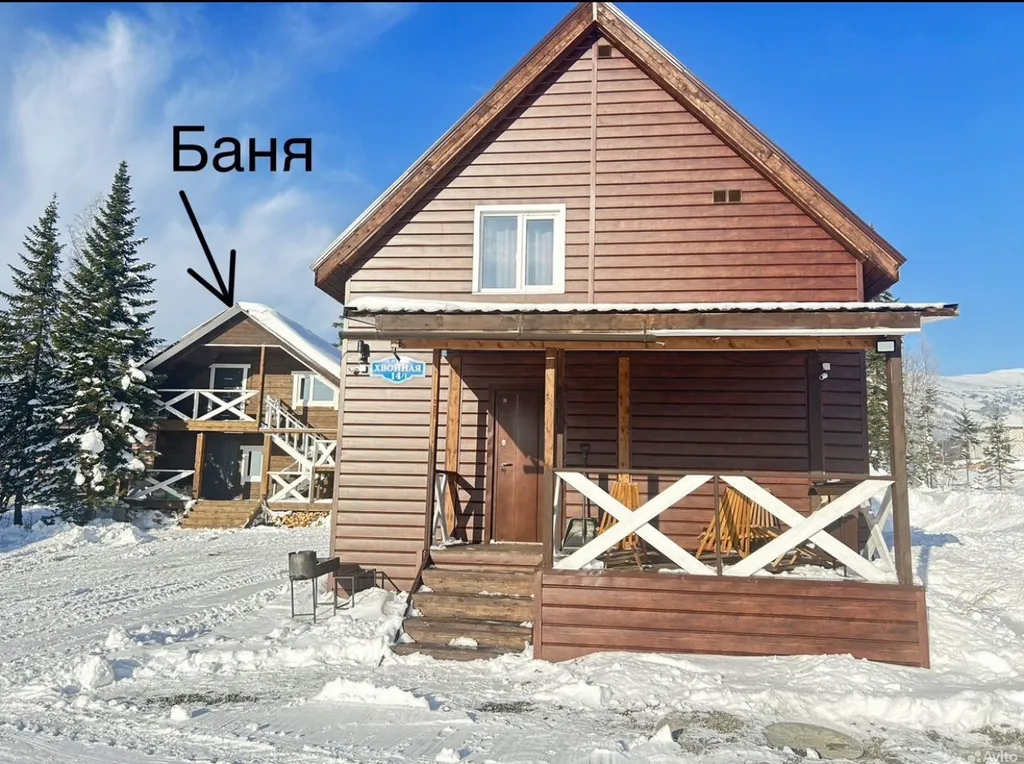 Коттедж 9-местный на улице Хвойной, 110 м², Шерегеш — двор, фото 2