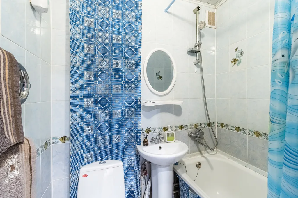 Квартира однокомнатная в Советском, 30 м², Нижний Новгород — ванная комната, фото 2