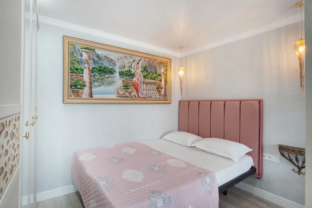 Апартаменты двухкомнатные на улице Еськова, 38 м², Кисловодск — спальня, фото 4