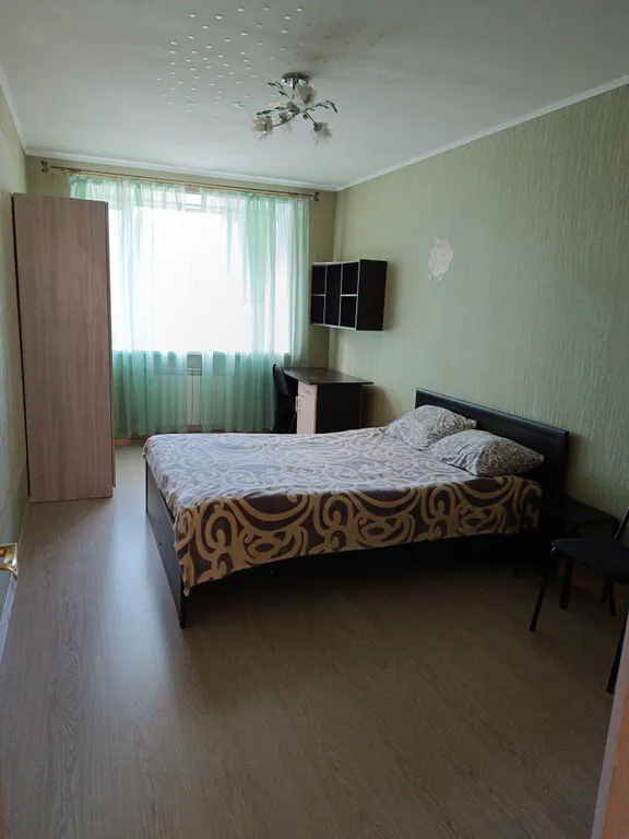 Квартира двухкомнатная на улице Лесной, 46 м², Хелюля — спальня, фото 3