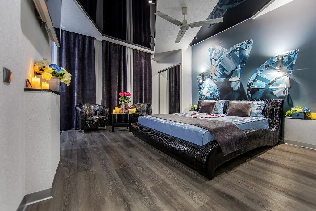 Двухместный номер с 1 кроватью люкс с джакузи или spa-ванной