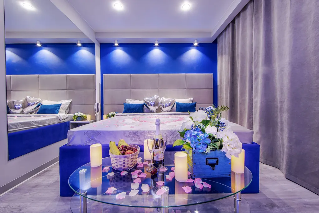 Двухместный номер с 1 кроватью люкс с джакузи или ванной-чашей