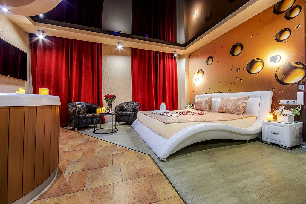 Двухместный номер с 1 кроватью люкс с джакузи или SPA-ванной