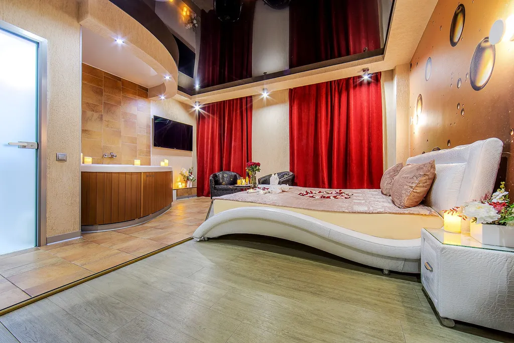 Двухместный номер с 1 кроватью люкс с джакузи или SPA-ванной