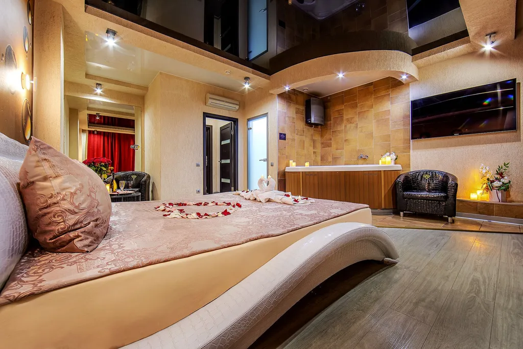 Двухместный номер с 1 кроватью люкс с джакузи или SPA-ванной