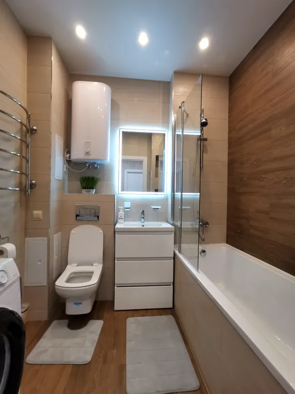Квартира однокомнатная в Нижегородском, 46 м², Нижний Новгород — ванная комната