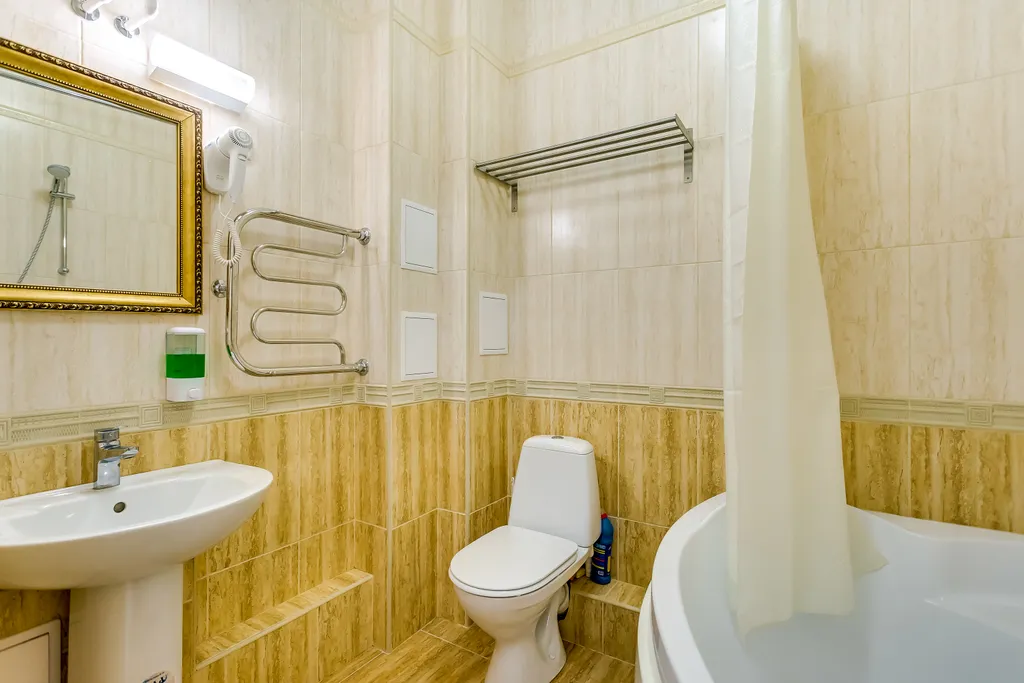 Квартира однокомнатная на улице Варфоломеева, 48 м², Ростов-на-Дону — ванная комната