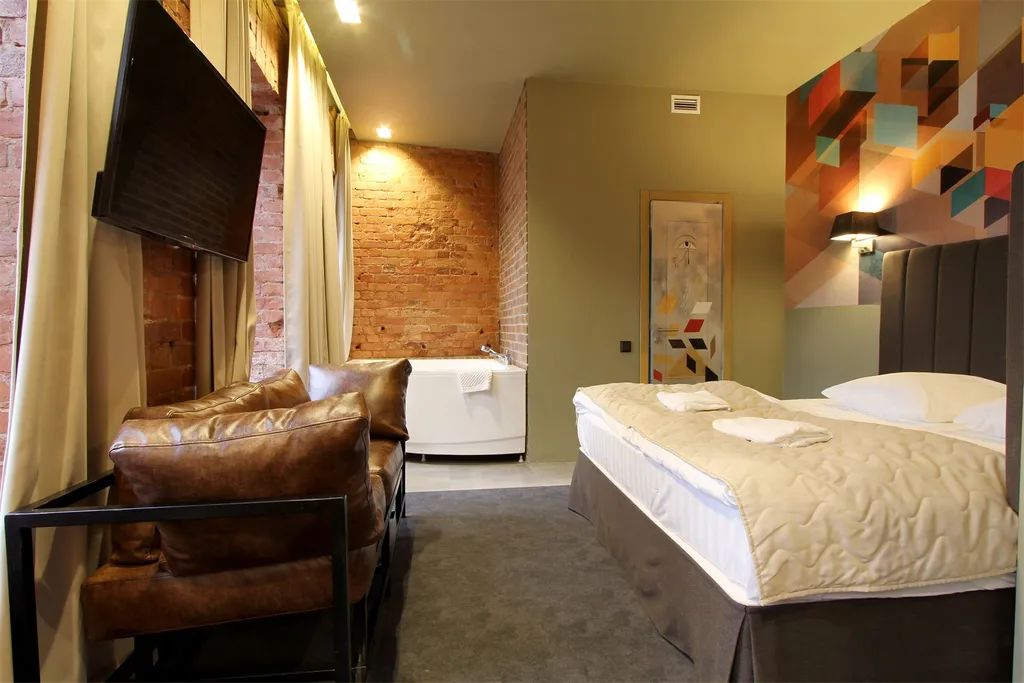 Двухместный номер с 1 кроватью Люкс с джакузи