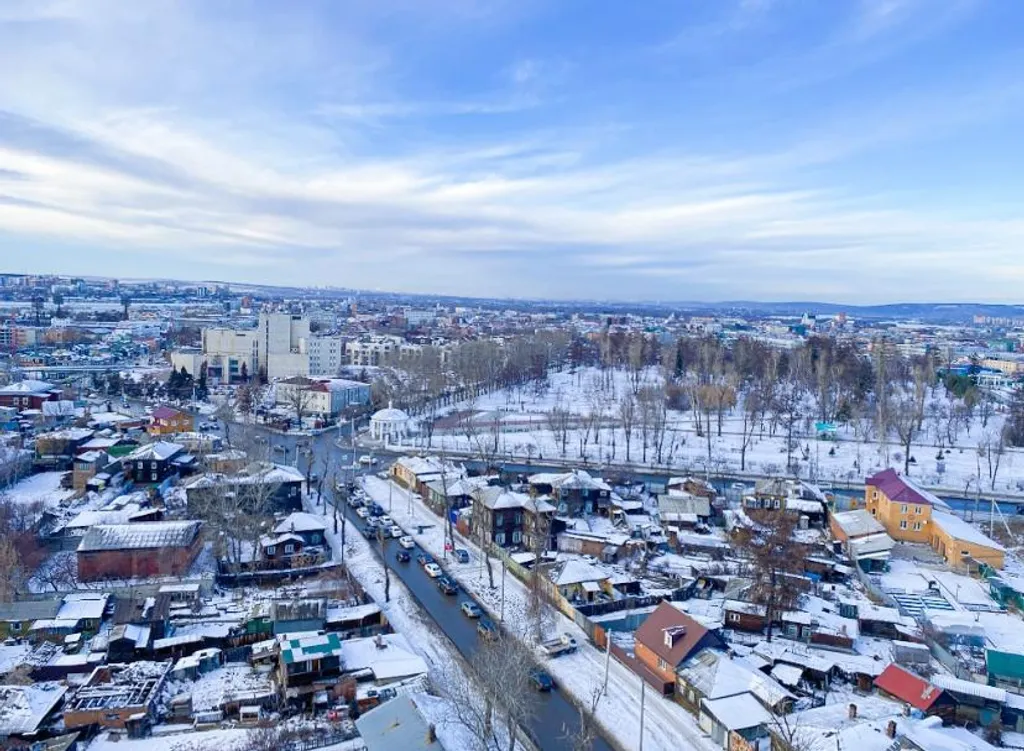 Студия однокомнатная в Октябрьском, 36 м², Иркутск — вид из окна, фото 3