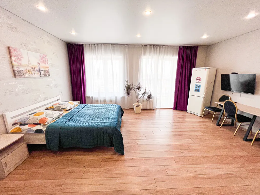 Студия однокомнатная в Октябрьском, 36 м², Иркутск — спальня, фото 7