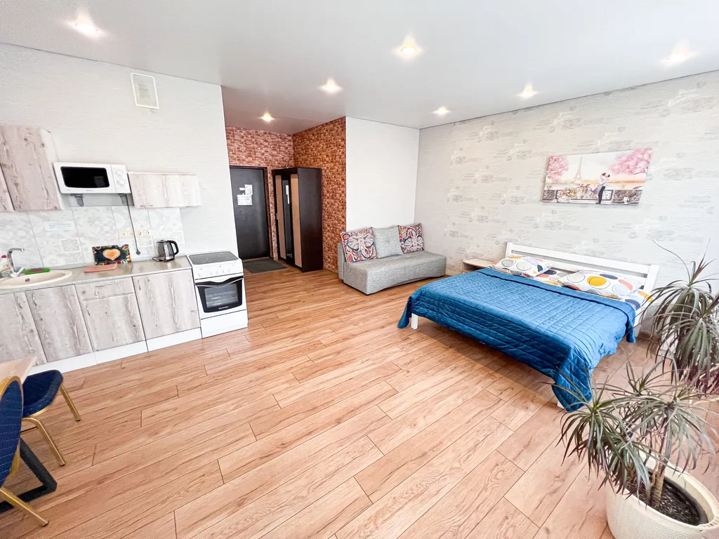 Студия однокомнатная в Октябрьском, 36 м², Иркутск — кухня, фото 6