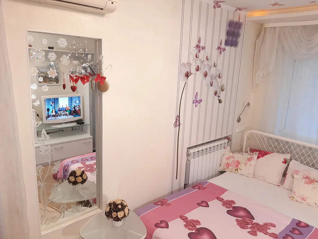 Квартира двухкомнатная у Заречной, в Молитовке, 43 м², Нижний Новгород — спальня, фото 8