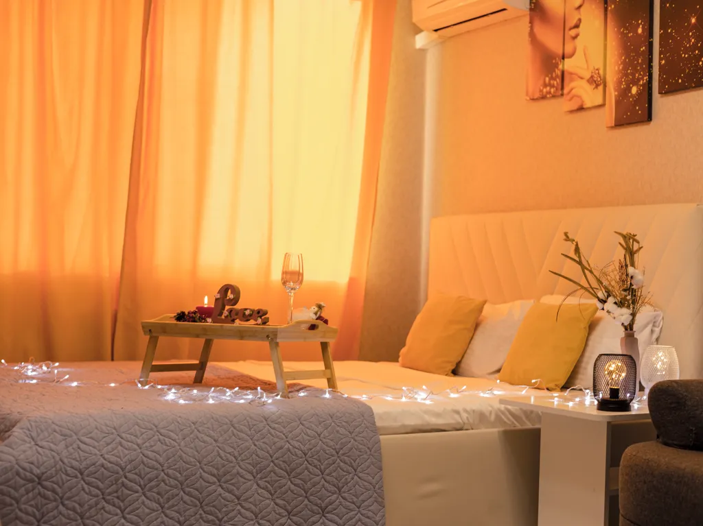 Апартаменты однокомнатные у Кировской, в Кировском, 40 м², Самара — спальня, фото 5