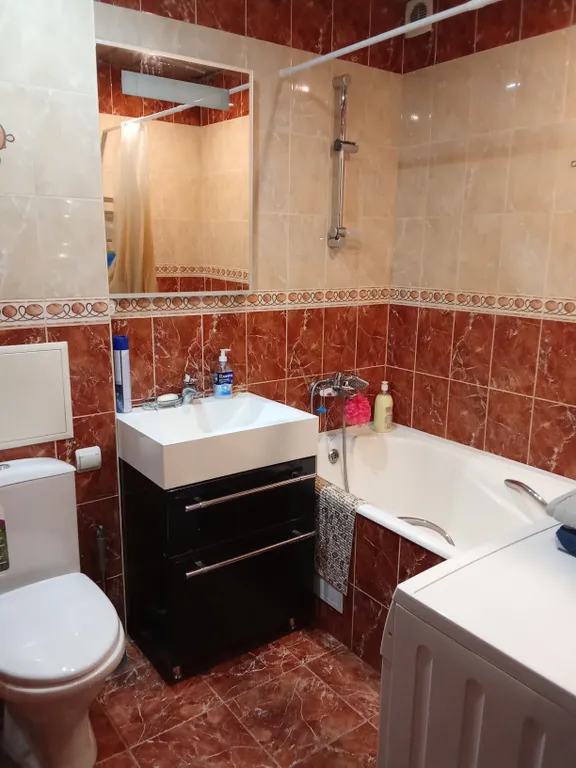 Квартира однокомнатная на улице Державина, 50 м², Великий Новгород — ванная комната