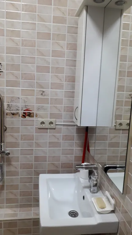Квартира однокомнатная на улице Крымской, 42 м², Анапа — ванная комната, фото 2