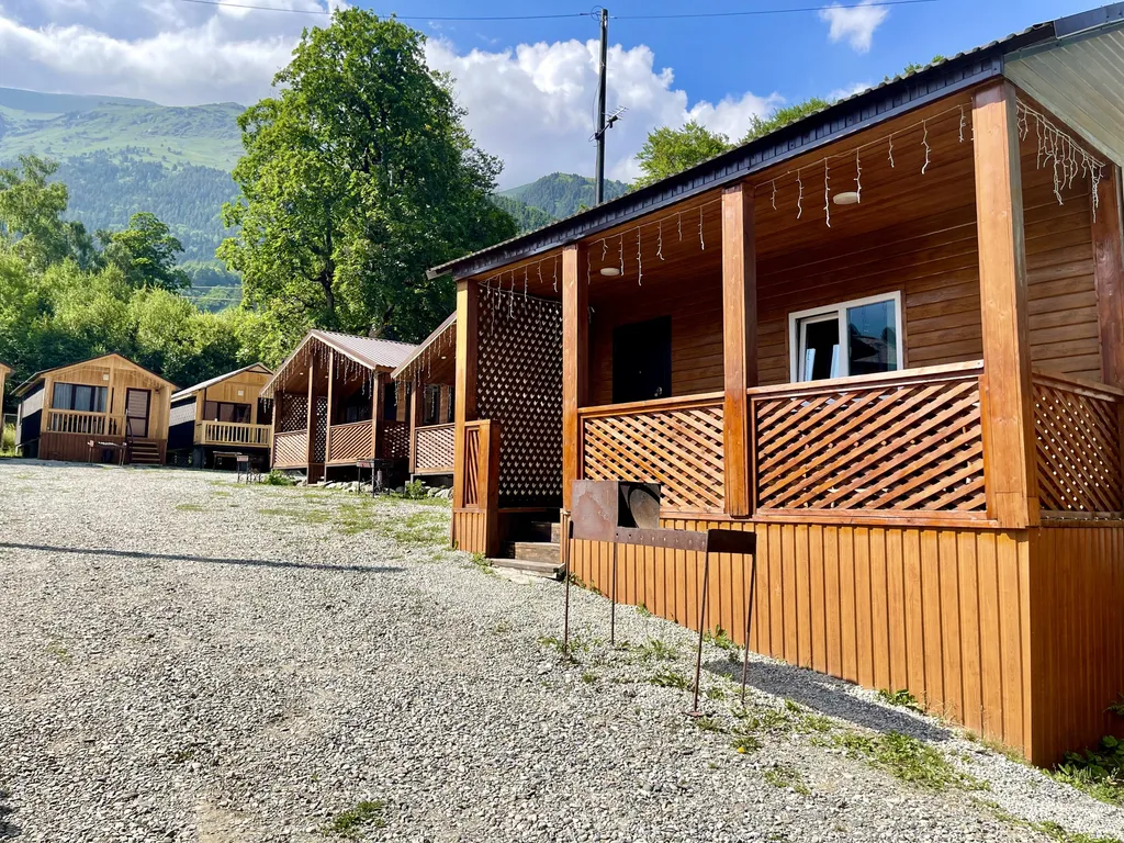 Дом с 1-спальными кроватями (кухня+веранда+мангал+вид на горы)