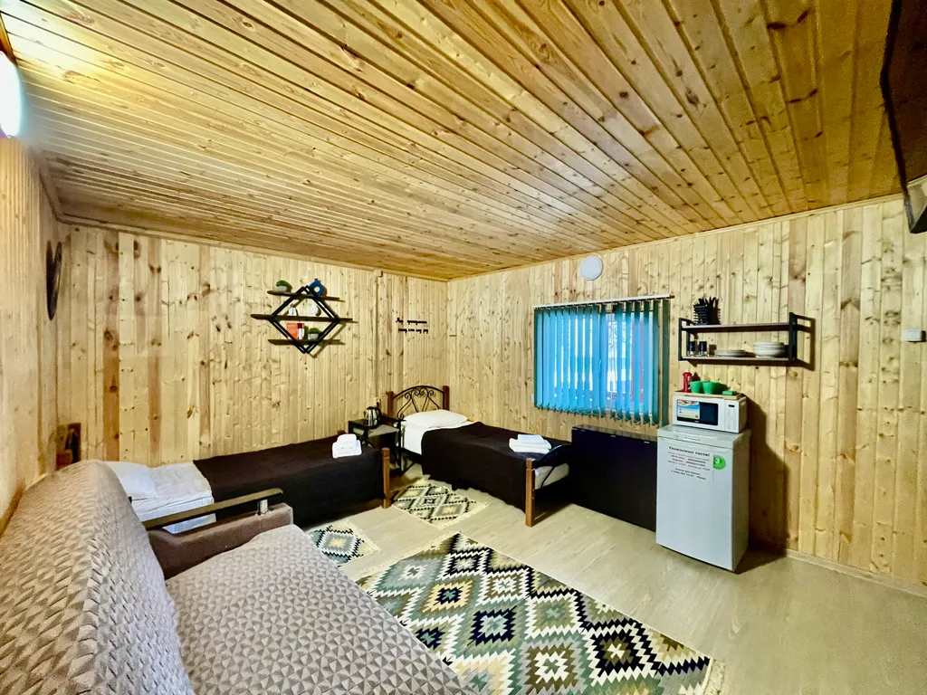 Дом с 1-спальными кроватями (кухня+веранда+мангал+вид на горы)