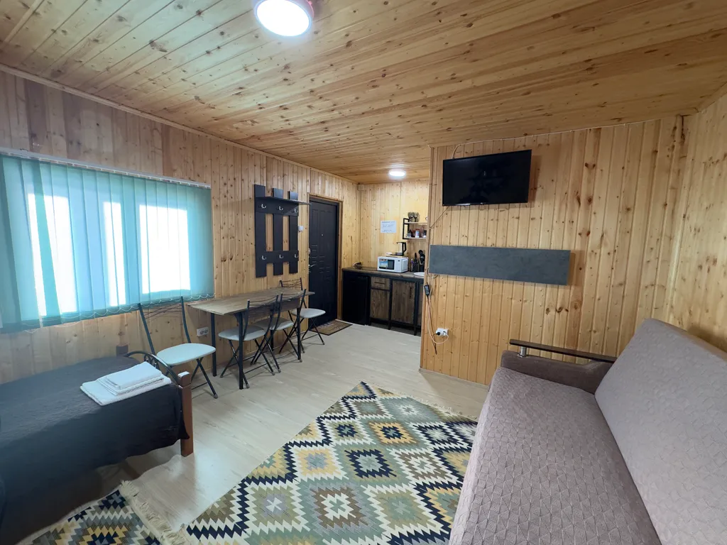 Дом с 1-спальными кроватями (кухня+веранда+мангал+вид на горы)