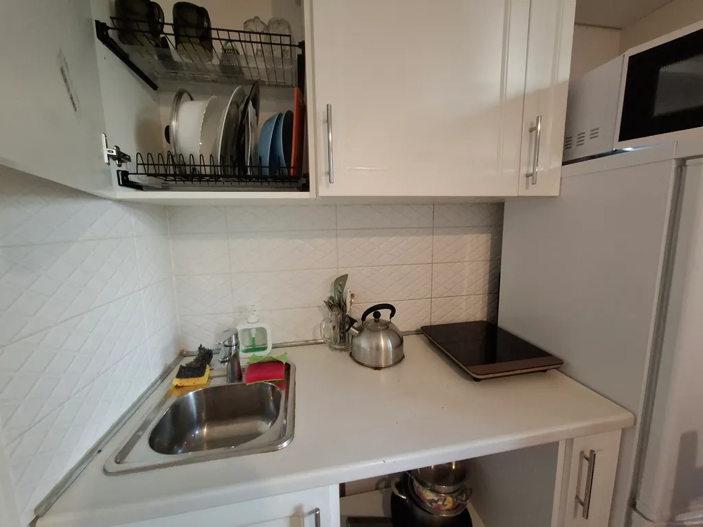 Квартира однокомнатная на улице Новолучанской, 30 м², Великий Новгород — кухня, фото 8