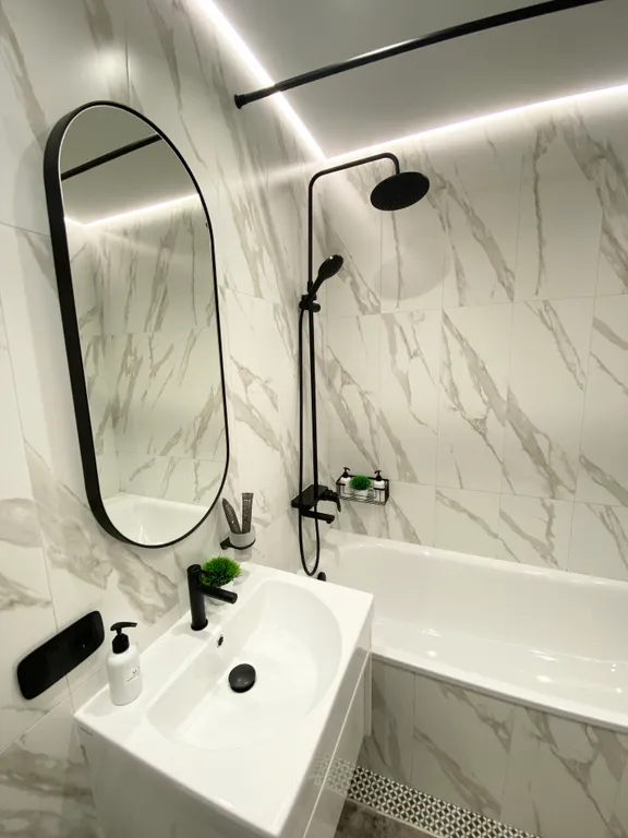 Квартира однокомнатная в Свердловском, 40 м², Иркутск — ванная комната, фото 6