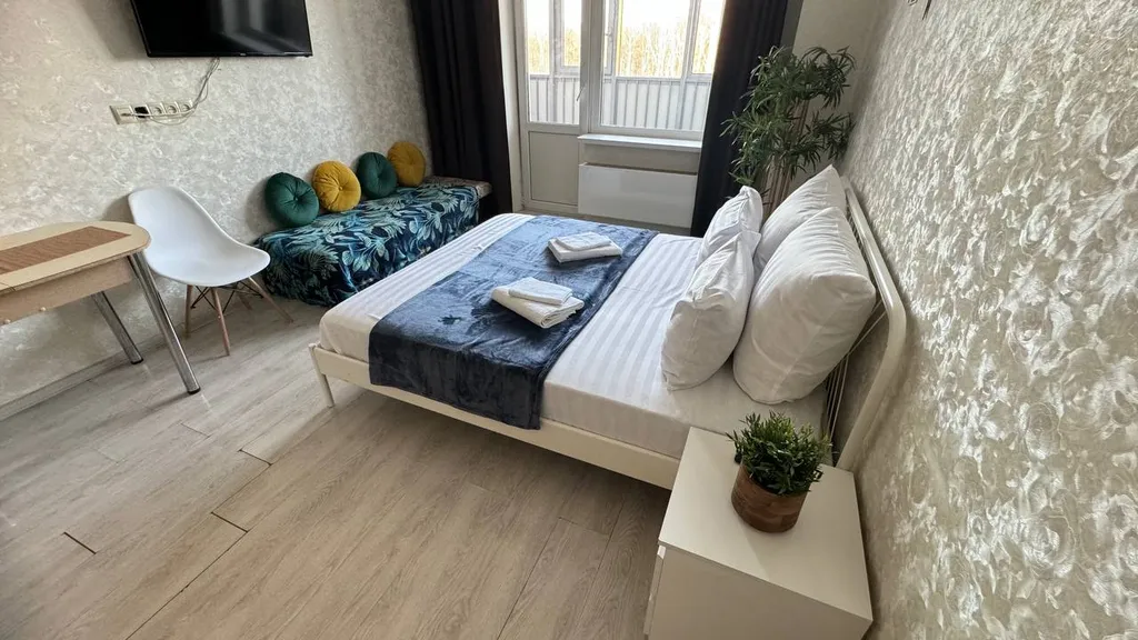 Студия однокомнатная на улице Колычева, 27 м², Лобня — спальня, фото 6