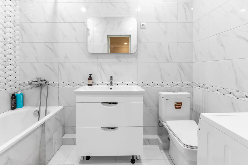 Квартира однокомнатная на улице Братьев темировых, 45 м², Владикавказ — ванная комната