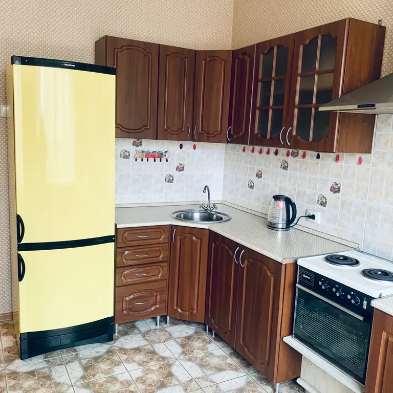 Квартира однокомнатная у Российской, в Октябрьском, 46 м², Самара — кухня, фото 3
