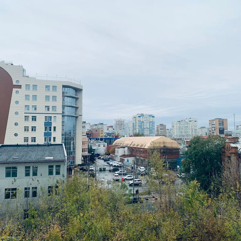 Квартира однокомнатная у Российской, в Октябрьском, 46 м², Самара — вид из окна, фото 2