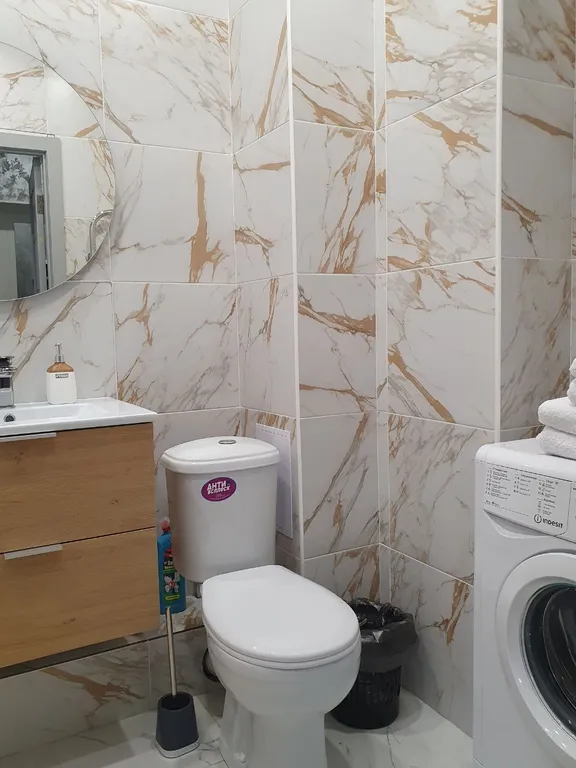 Квартира однокомнатная на улице Быстрецкой, 40 м², Рязань — ванная комната, фото 2
