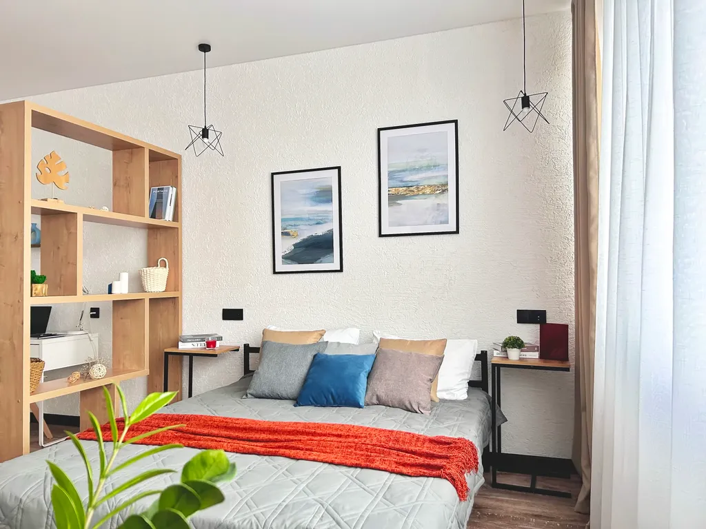Студия однокомнатная в Нижегородском, 35 м², Нижний Новгород — спальня, фото 4