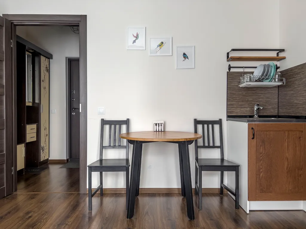 Апартаменты однокомнатные в Московском, 25 м², Санкт-Петербург — кухня, фото 2