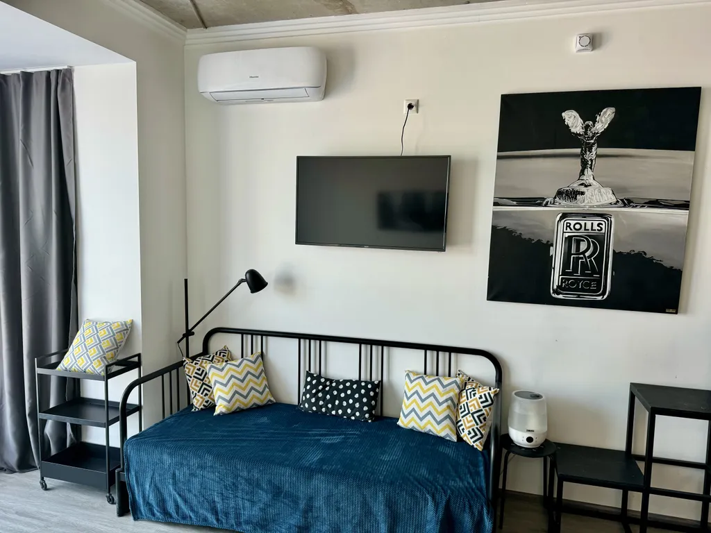 Апартаменты однокомнатные у ЦСКА, в Хорошевском, 40 м², Москва — спальня, фото 9