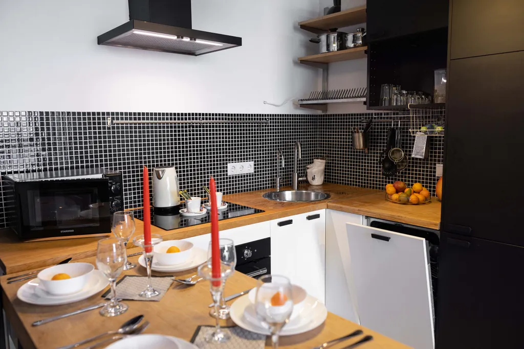 Апартаменты однокомнатные у ЦСКА, в Хорошевском, 40 м², Москва — кухня