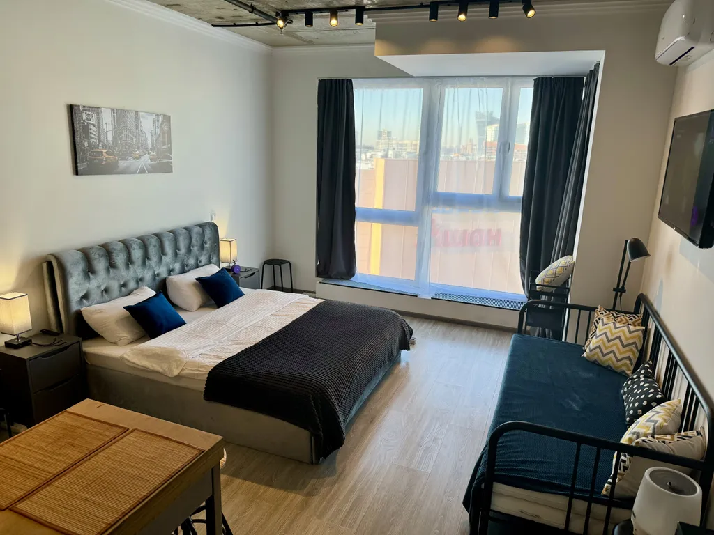Апартаменты однокомнатные у ЦСКА, в Хорошевском, 40 м², Москва — спальня, фото 14