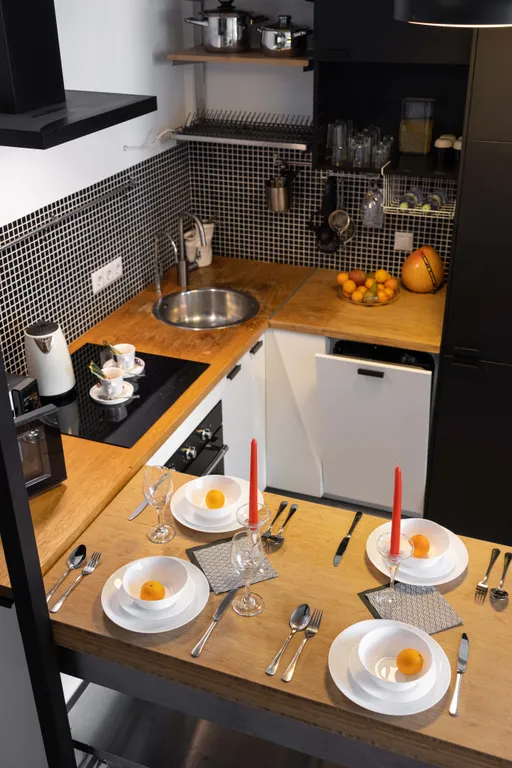 Апартаменты однокомнатные у ЦСКА, в Хорошевском, 40 м², Москва — кухня, фото 12