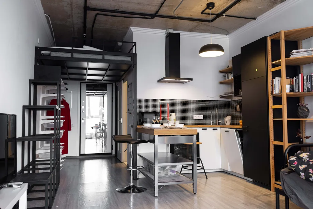 Апартаменты однокомнатные у ЦСКА, в Хорошевском, 40 м², Москва — кухня, фото 14