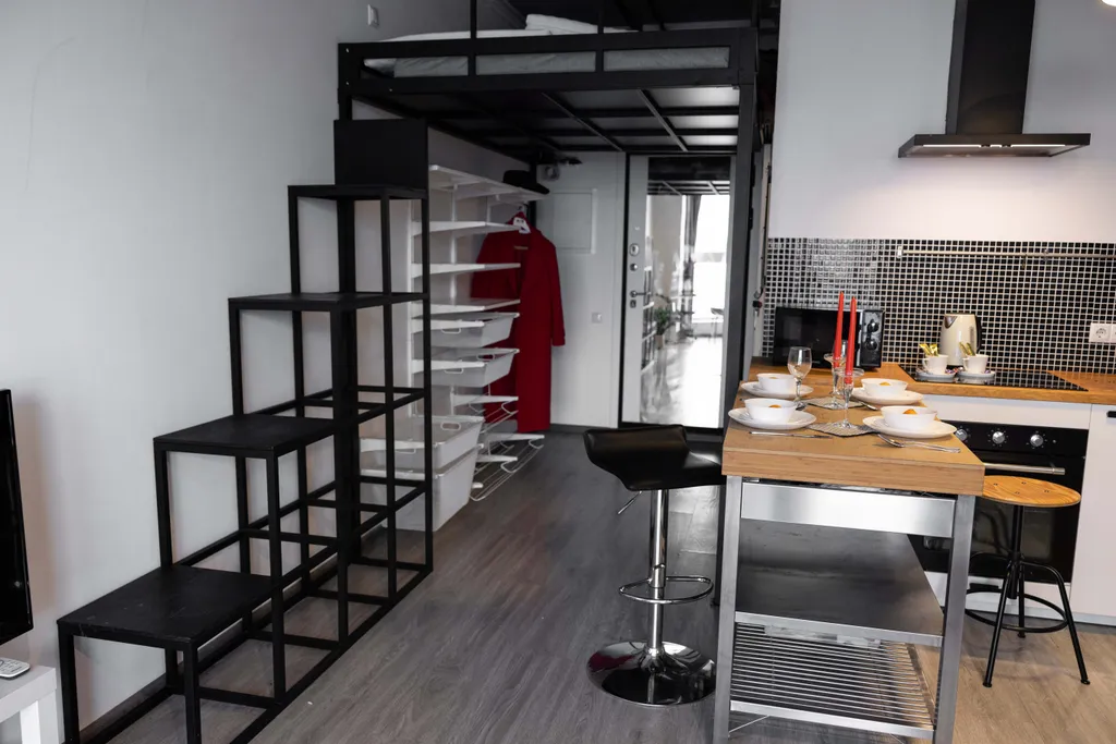 Апартаменты однокомнатные у ЦСКА, в Хорошевском, 40 м², Москва — кухня, фото 15